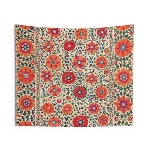 Kermina Uzbekistan Suzani Embroidered Tapestry
