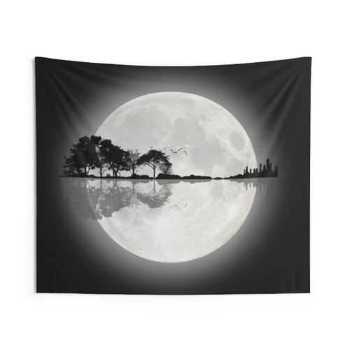 Moonlight Nature Guitar Tapestry Wall Art