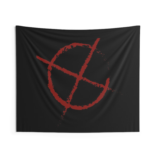 Slenderman Symbol Tapestry - Eerie Horror-Themed Wall Decor