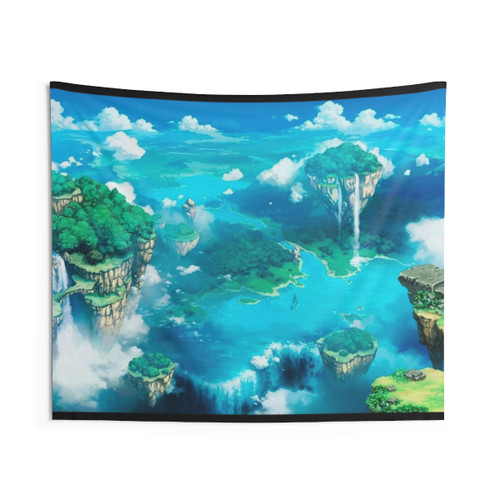 Anime Floating Islands Tapestry