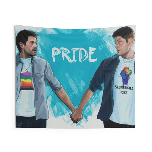 Pride 2020 Supernatural Castiel Dean Winchester Tapestry