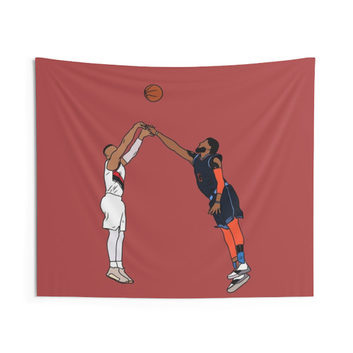 Damian Lillard Buzzer Beater Tapestry - NBA Basketball Playoffs