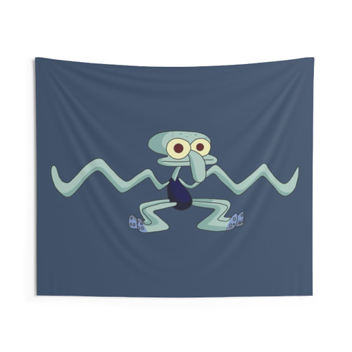 90s Dance Tapestry featuring Squidward and Spongebob