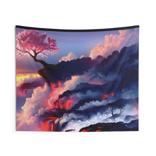 Anime Fantasy Cherry Blossom Tapestry