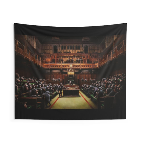 Banksy Devolved Parliament Tapestry Wall Art