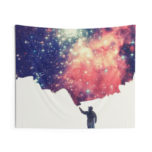 Colorful Negative Space Art Tapestry