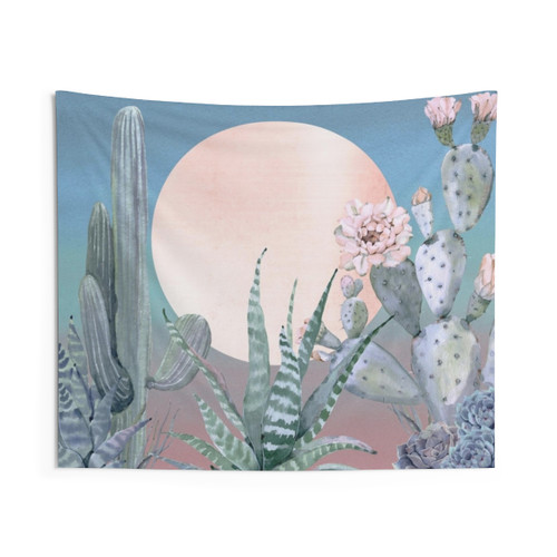 Desert Cactus Floral Tapestry