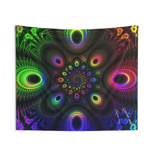 Surreal Digital Drawing Tapestry - The Beginning