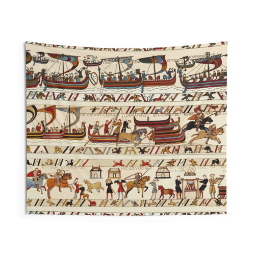 Bayeux Tapestry Wall Hanging Depicting the Battle of Hastings