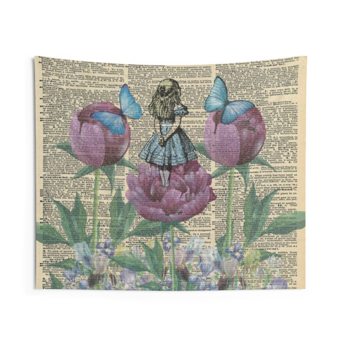 Alice in Wonderland Wonderland Garden Tapestry