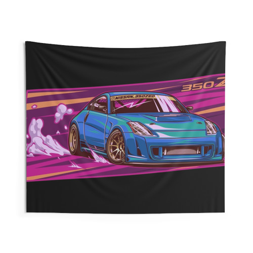 Nissan 350Z Retro Wave Tapestry