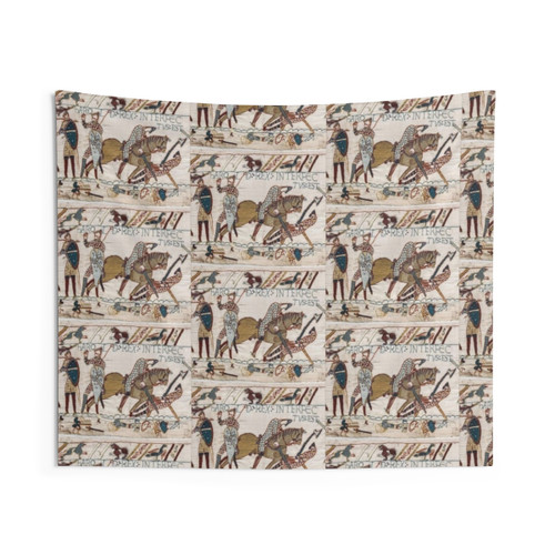 Medieval Battle Tapestry - Hic Harold Rex Interfectus Est"