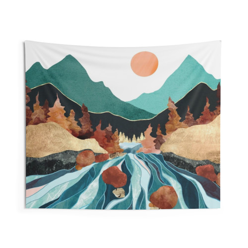Blue River Landscape Tapestry