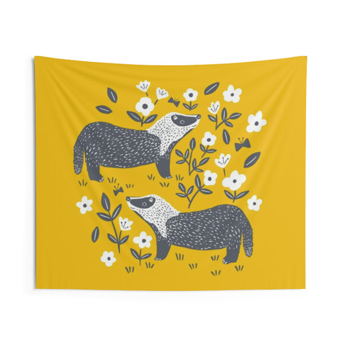 Badgers Tapestry - Adorable Animal Wall Hanging