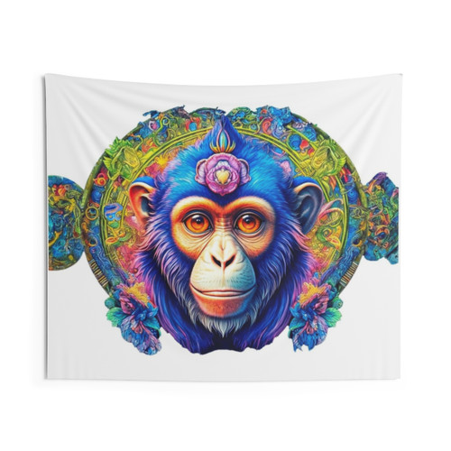 Mystical Ape Girl Art Tapestry