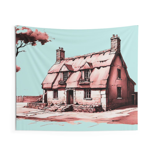 British House Tapestry Wall Hanging