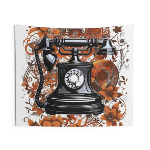 Classic Telephone Floral Tapestry