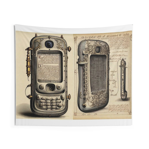 Da Vinci Cellphone Tapestry - Classic Renaissance Art