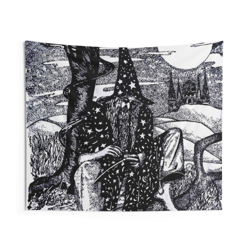 Mystical Merlin and Sons of Moon and Sun Tapestry