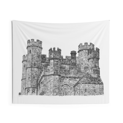 Medieval Battle Abbey Tapestry Wall Hanging