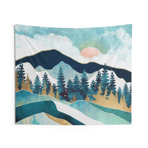 Summer Forest Tapestry featuring a peaceful nature scene