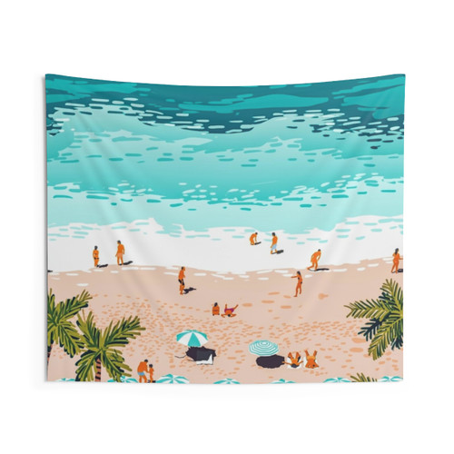 Tropical Beach Ocean Waves Tapestry Wall Decor