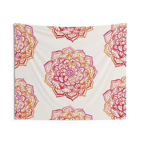 Boho Watercolor Medallion Tapestry