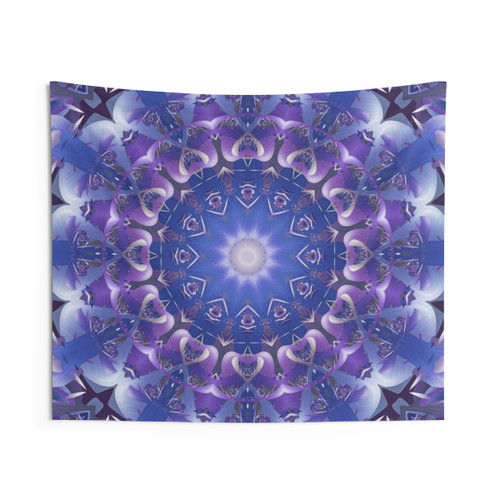 Blue and Purple Mandala Tapestry