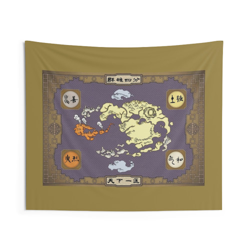 Avatar Colored Map Tapestry