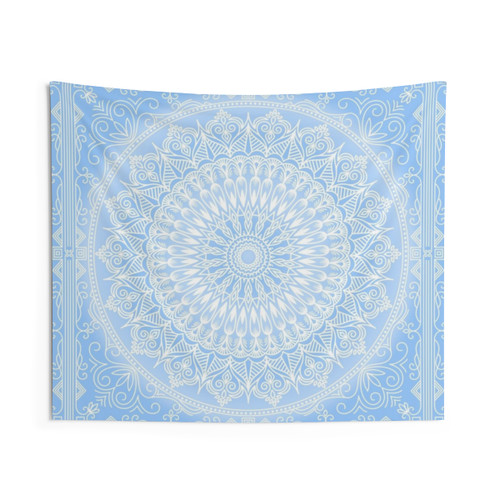 Baby Blue Mandala Tapestry