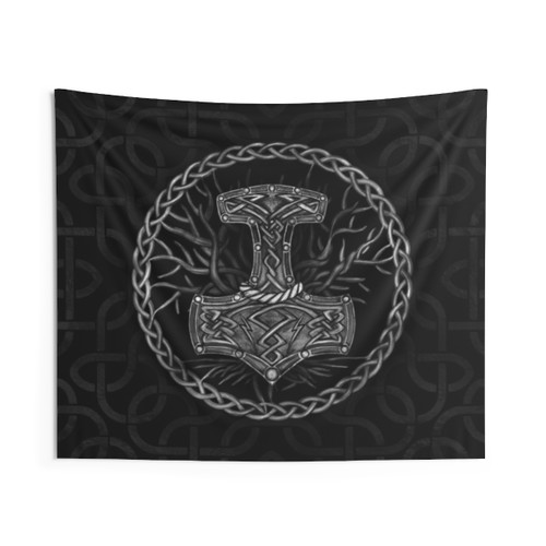 Mjolnir - The Hammer of Thor & Tree of Life Tapestry