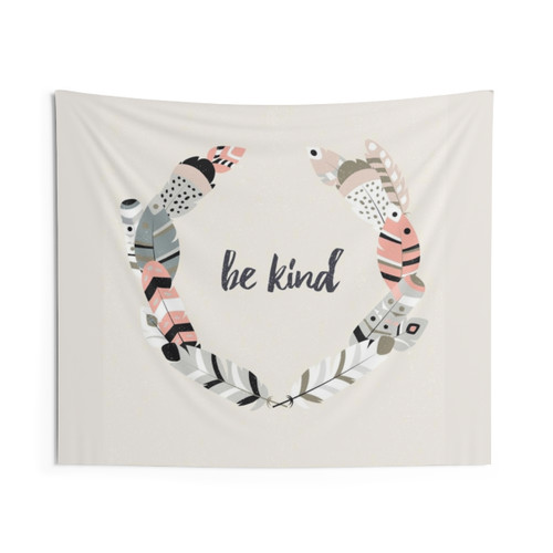 Colorful Boho Tapestry with Inspirational Quote