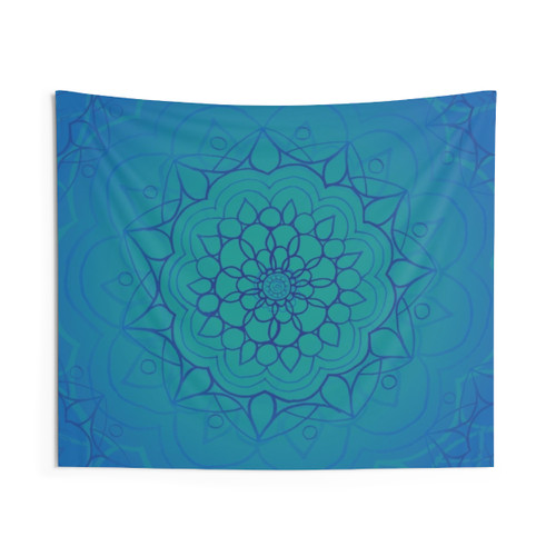 Blue Mandala Wall Tapestry