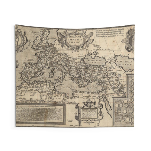 Vintage map of the Roman Empire tapestry