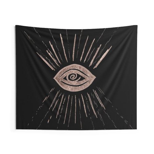 Rose Gold Evil Eye Tapestry Wall Art