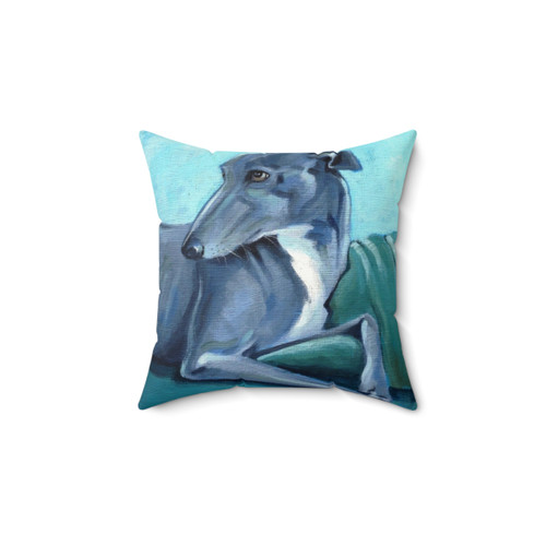 Blue Boy Greyhound Pillow