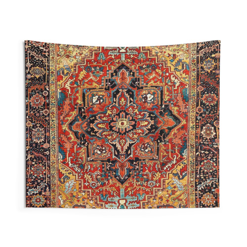 Heriz Persian Carpet Print Tapestry Wall Hanging