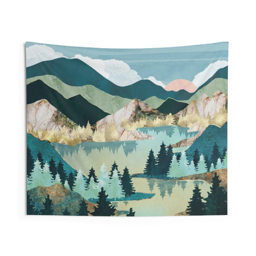 Winter Sun Landscape Tapestry