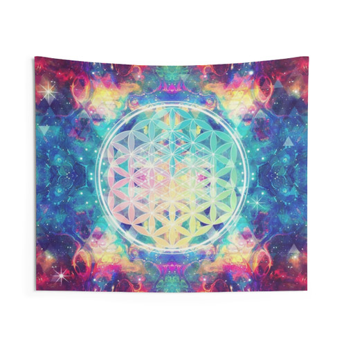 Flower of Life 03 Tapestry - Sacred Geometry Wall Art