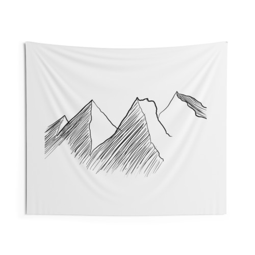 Minimalist Mountains Tapestry Wall Hanging