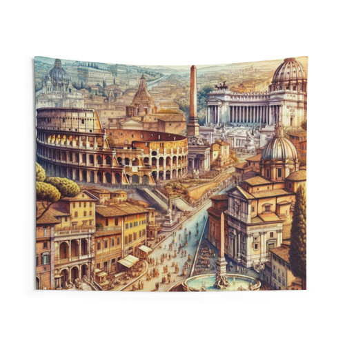 Italy Attractions Tapestry Wall Hanging