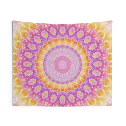 Mandala Tapestry in Vibrant Summer Colors