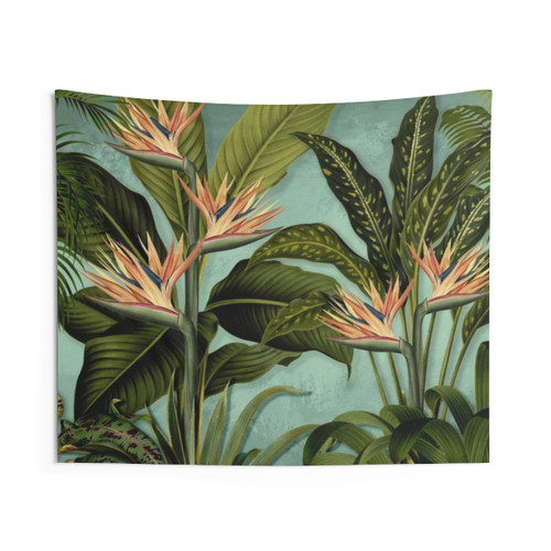 Lush Tropical Plants Tapestry