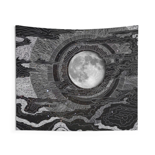 Moon Glow Tapestry - Mystical Lunar Wall Art