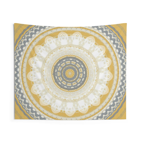 Pantone Yellow Mandala Tapestry