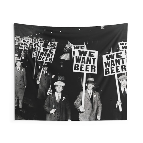 Vintage Prohibition Era Beer Tapestry Wall Art