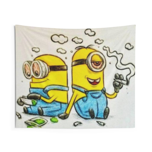 High Minions Tapestry - Funny Weed-Themed Wall Art