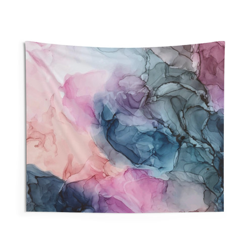 Abstract Fluid Art Tapestry: Heavenly Pastels Original Painting