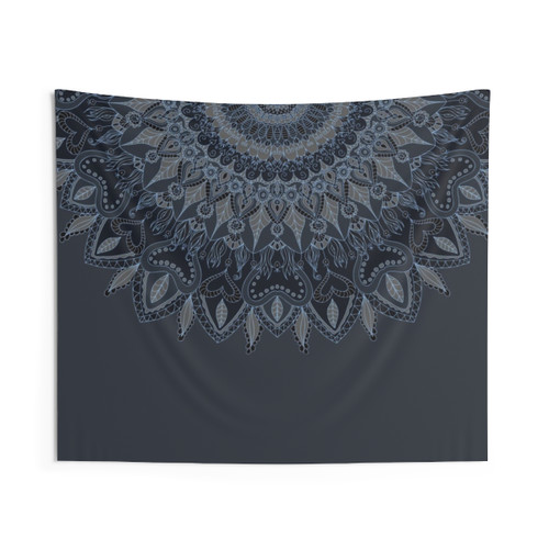 Dark Mandala Boho Tapestry