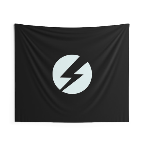 Minimalist Lightning Bolt Logo Tapestry
